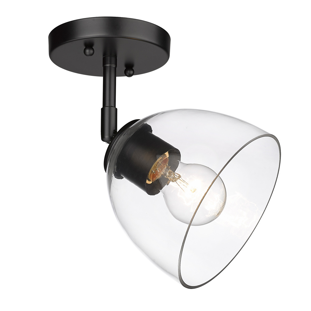 Golden Lighting Roxie 1-light Semi-Flush Mount in Matte Black